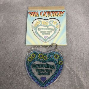 Heart Sun catcher Grandma Gift Ornament Stained Glass Sunflower‎